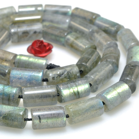 Natural Labradorite stone smooth tube beads wholesale loose gemstone for jewelry making diy bracelet necklace