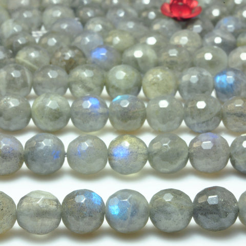 Natural Labradorite faceted round beads wholesale loose gemstone for jewelry making bracelet necklace DIY