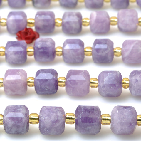 Natural Lilac Purple Quartz stone faceted cube beads wholesale gemstone for jewelry making diy bracelet necklace