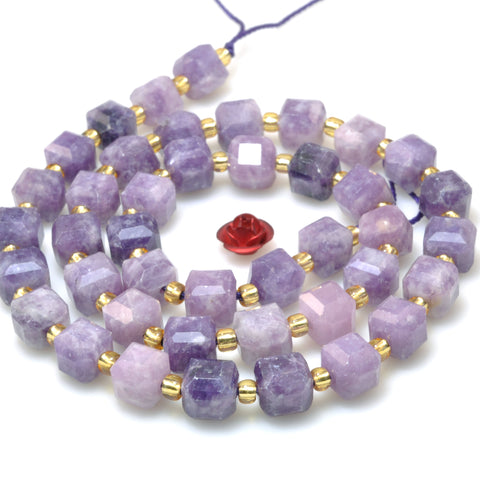 Natural Lilac Purple Quartz stone faceted cube beads wholesale gemstone for jewelry making diy bracelet necklace