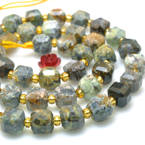 Natural Brazilian Opal faceted cube beads green brown opal stone wholesale gemstone for jewelry making diy bracelet necklace