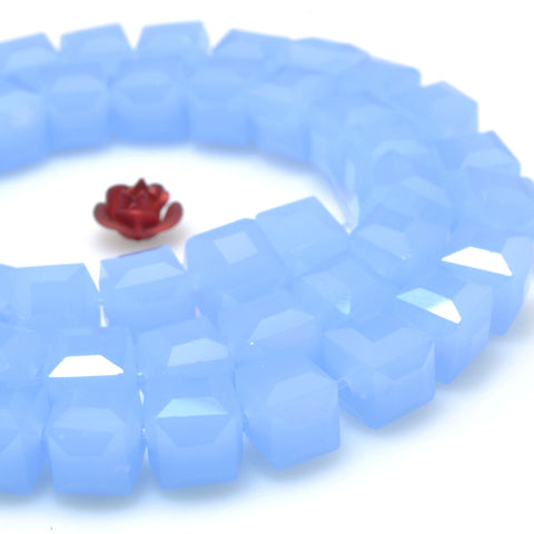 Synthetic Blue Agate faceted cube beads wholesale for jewelry making bracelet necklace diy design