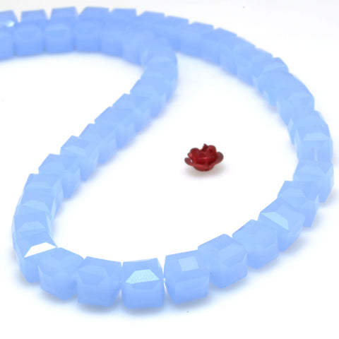 Synthetic Blue Agate faceted cube beads wholesale for jewelry making bracelet necklace diy design