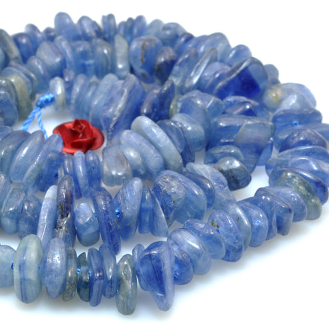 Natural Kyanite Stone smooth pebble chip beads wholesale loose gemstone for jewelry making diy bracelet necklace