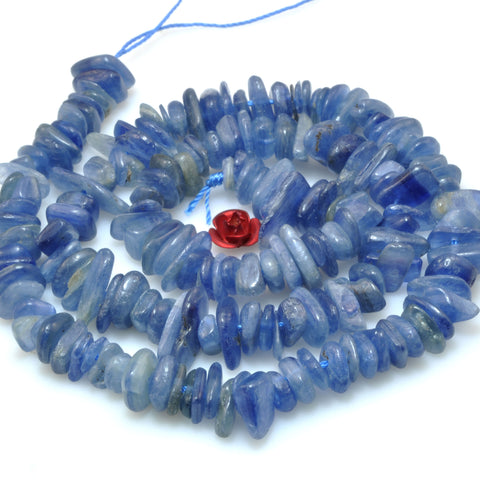 Natural Kyanite Stone smooth pebble chip beads wholesale loose gemstone for jewelry making diy bracelet necklace