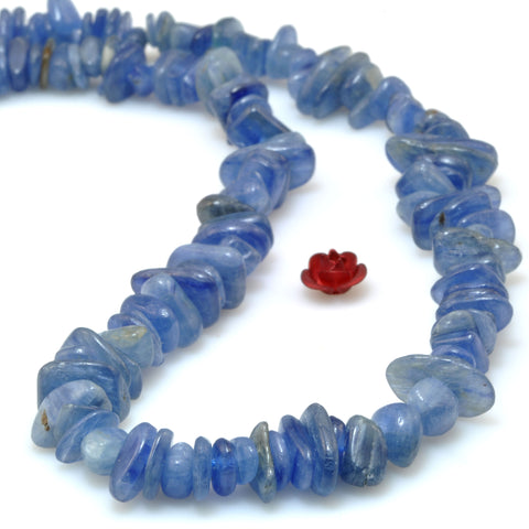 Natural Kyanite Stone smooth pebble chip beads wholesale loose gemstone for jewelry making diy bracelet necklace
