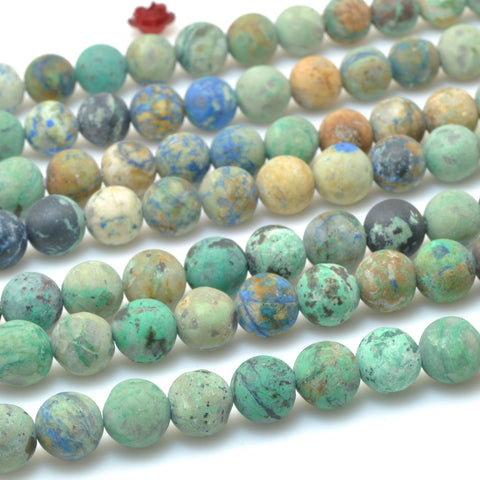 Natural Chrysocolla Stone matte round beads wholesale gemstone jewelry making diy bracelet necklace