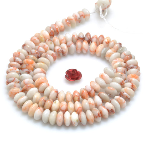 Natural Red Spider Web Jasper smooth disc rondelle loose beads wholesale gemstone for jewelry making DIY bracelet necklace