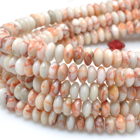 Natural Red Spider Web Jasper smooth disc rondelle loose beads wholesale gemstone for jewelry making DIY bracelet necklace