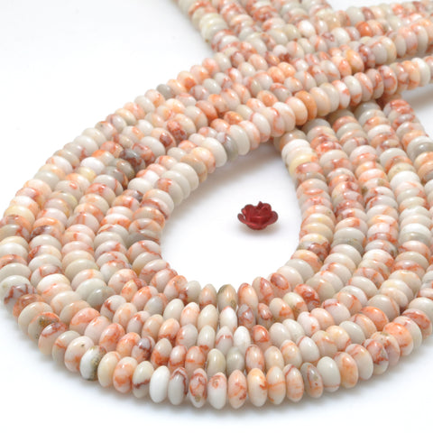 Natural Red Spider Web Jasper smooth disc rondelle loose beads wholesale gemstone for jewelry making DIY bracelet necklace