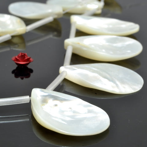 10 pcs of MOP mother of pearl shell smooth teardrop beads wholesale jewelry making diy earrings necklace