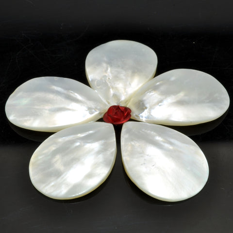 10 pcs of MOP mother of pearl shell smooth teardrop beads wholesale jewelry making diy earrings necklace