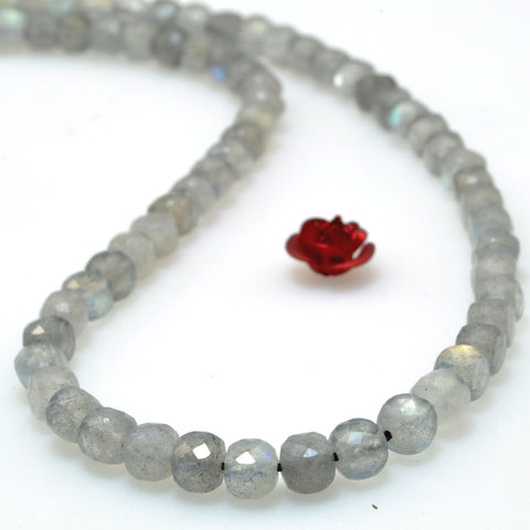 Natural Labradorite stone faceted cube beads loose gemstones wholesale for jewelry making bracelet necklace