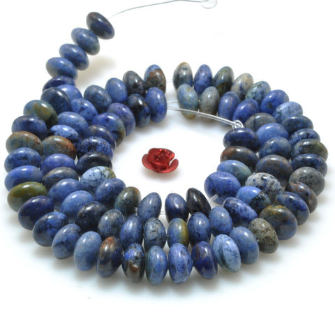 Natural Sunset Dumortierite Stone smooth rondelle beads wholesale gemstone for jewelry making diy bracelet necklace