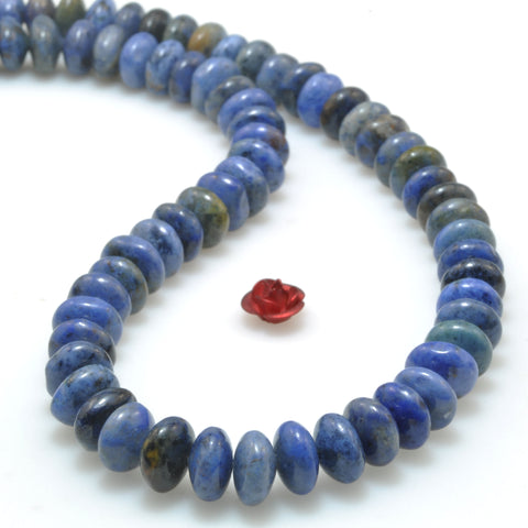 Natural Sunset Dumortierite Stone smooth rondelle beads wholesale gemstone for jewelry making diy bracelet necklace