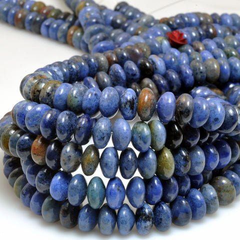Natural Sunset Dumortierite Stone smooth rondelle beads wholesale gemstone for jewelry making diy bracelet necklace