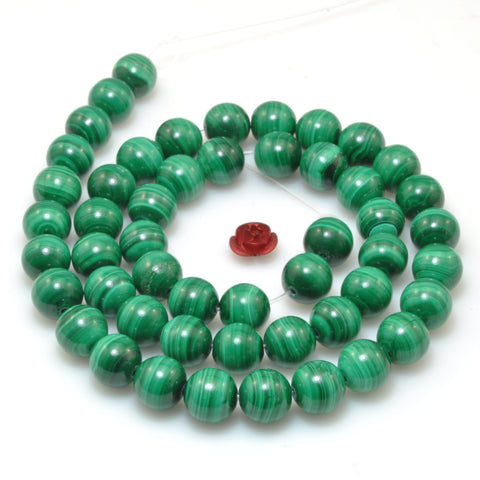 Natural Green Malachite Stone smooth round beads wholesale gemstone for jewelry making diy bracelet necklace