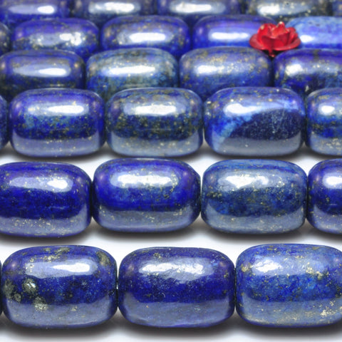 Natural Blue Lapis Lazuli smooth barrel tube beads wholesale gemstone jewelry making bracelet necklace diy