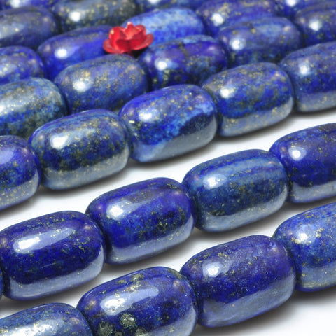 Natural Blue Lapis Lazuli smooth barrel tube beads wholesale gemstone jewelry making bracelet necklace diy