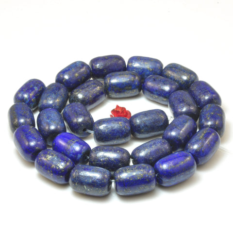 Natural Blue Lapis Lazuli smooth barrel tube beads wholesale gemstone jewelry making bracelet necklace diy