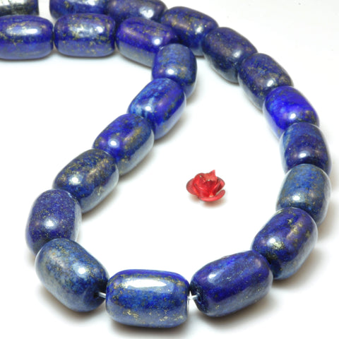 Natural Blue Lapis Lazuli smooth barrel tube beads wholesale gemstone jewelry making bracelet necklace diy
