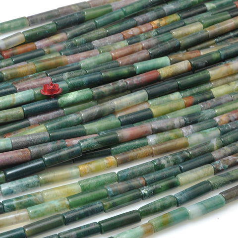 Indian Agate Natural Stone smooth tube beads wholesale loose gemstones for jewelry making diy bracelet necklace design