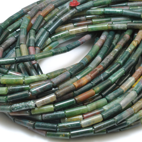 Indian Agate Natural Stone smooth tube beads wholesale loose gemstones for jewelry making diy bracelet necklace design