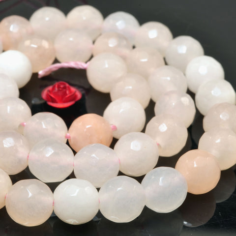 Natural Pink Aventurine faceted round beads wholesale gemstones for jewelry making diy bracelet necklace