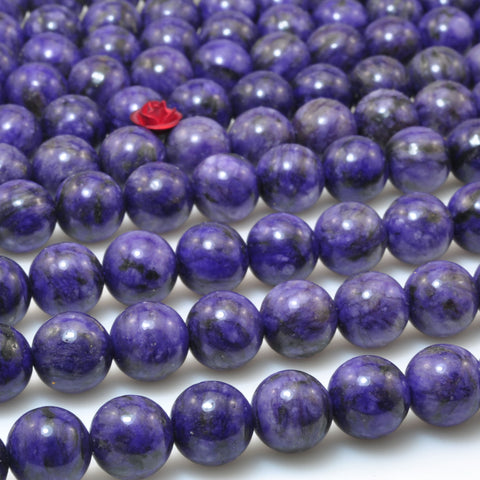 Purple Charoite Stone smooth round beads wholesale gemstones for jewelry making diy bracelet necklace