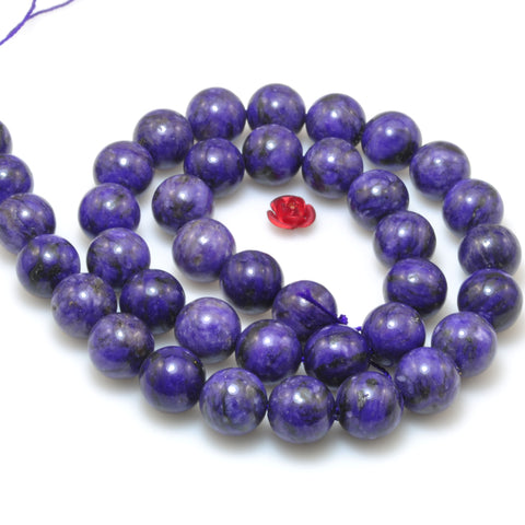 Purple Charoite Stone smooth round beads wholesale gemstones for jewelry making diy bracelet necklace