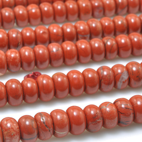Natural Red Jasper smooth rondelle beads gemstone wholesale for jewelry making diy bracelet necklace