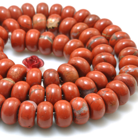 Natural Red Jasper smooth rondelle beads gemstone wholesale for jewelry making diy bracelet necklace