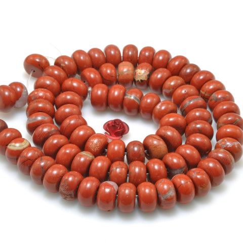 Natural Red Jasper smooth rondelle beads gemstone wholesale for jewelry making diy bracelet necklace