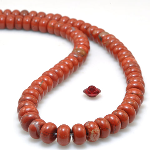 Natural Red Jasper smooth rondelle beads gemstone wholesale for jewelry making diy bracelet necklace