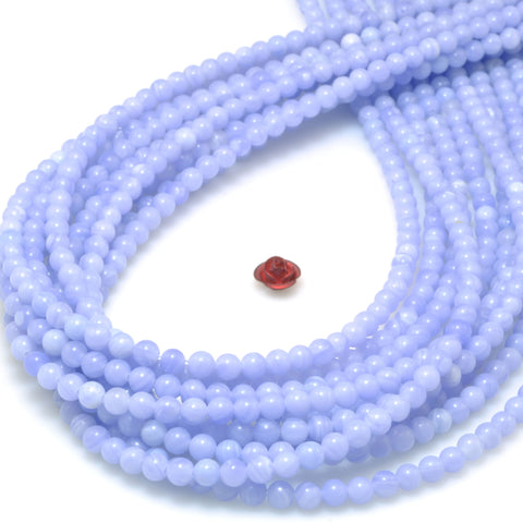 Synthetic Blue Lace Agate smooth round beads wholesale loose gemstone for jewerly making diy bracelet necklace