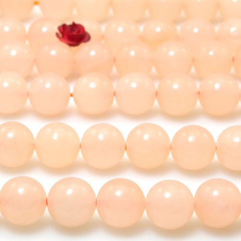 Natural pink Aventurine smooth round loose beads wholesale gemstone for jewelry making diy bracelet necklace design