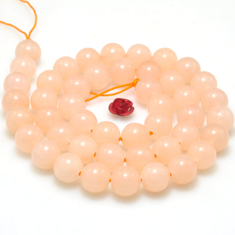 Natural pink Aventurine smooth round loose beads wholesale gemstone for jewelry making diy bracelet necklace design