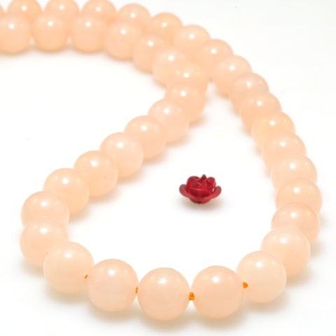 Natural pink Aventurine smooth round loose beads wholesale gemstone for jewelry making diy bracelet necklace design