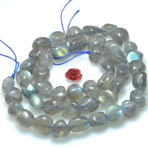 Natural labradorite smooth nugget beads loose gemstones wholesale jewelry making bracelet necklace diy