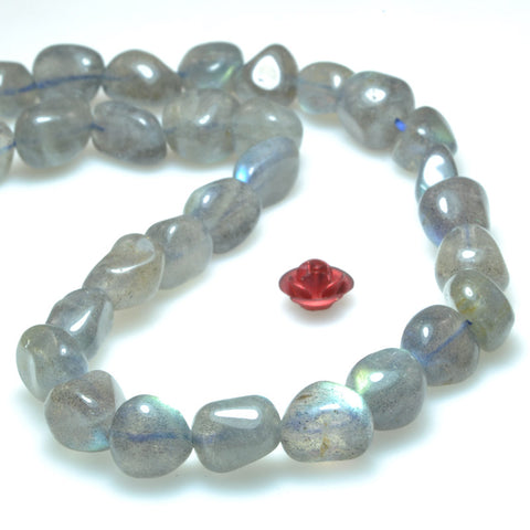 Natural labradorite smooth nugget beads loose gemstones wholesale jewelry making bracelet necklace diy