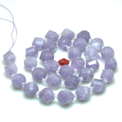 Malaysia jade purple jade stone faceted loose twist beads gemstone wholesale jewelry making bracelet necklace diy