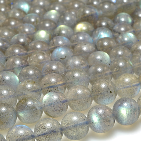Natural labradorite smooth loose round beads gemstone wholesale jewelry making bracelet necklace diy