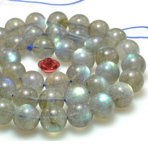 Natural labradorite smooth loose round beads gemstone wholesale jewelry making bracelet necklace diy