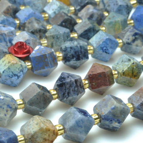 Natural orange sodalite faceted geometry cut beads wholesale gemstone jewelry making bracelet necklace diy