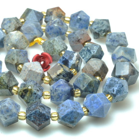 Natural orange sodalite faceted geometry cut beads wholesale gemstone jewelry making bracelet necklace diy