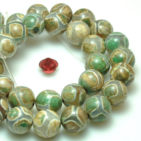 Tibetan agate dzi turtleback smooth round beads wholesale gemstone jewelry making necklace bracelet diy