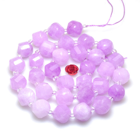 Malaysia jade pink jade stone faceted loose twist beads gemstone wholesale jewelry making bracelet necklace diy