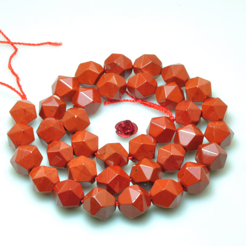 Natural Red Jasper star cut faceted nugget beads gemstone wholesale jewelry making bracelet necklace diy
