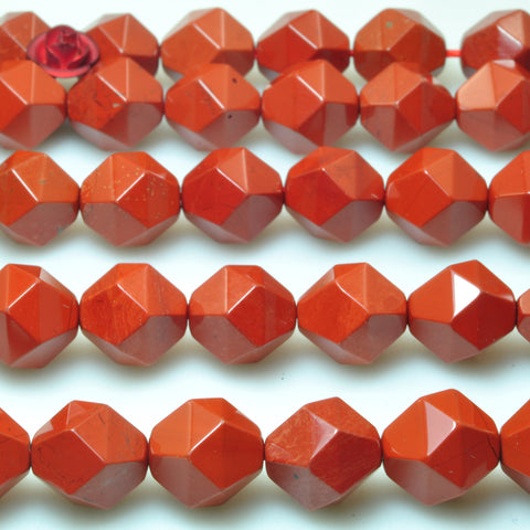 Natural Red Jasper star cut faceted nugget beads gemstone wholesale jewelry making bracelet necklace diy