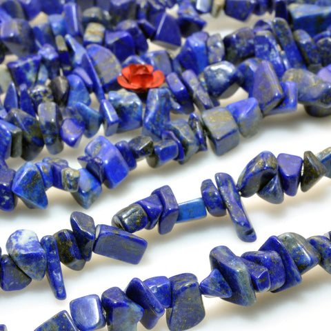 Natural Lapis Lazuli smooth chips beads for jewelry making semi precious stone wholesale loose gemstone diy bracelet